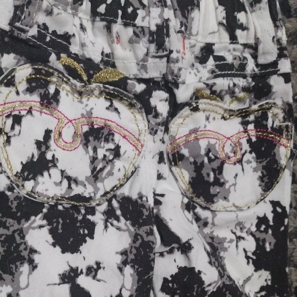 Apple Bottoms Pink and White Love Tee with Black Splatter Set - Picture 11 of 17